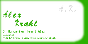 alex krahl business card